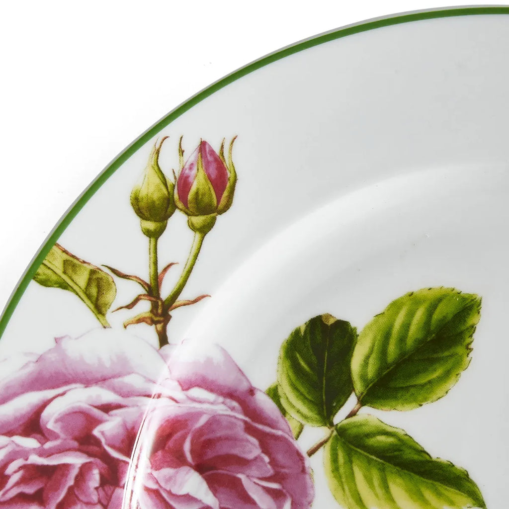 Portmeirion Home 16-Piece Porcelain Dinnerware Set with Pink Roses