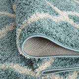Moroccan Duck Egg Blue Shaggy Rug | 750