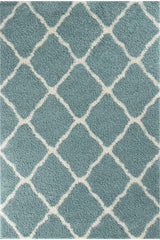 Moroccan Duck Egg Blue Shaggy Rug | 750