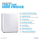 Subcold Eco75 Table Top Fridge - 75L