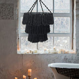HatiNest Macrame Soft Chandelier - Black