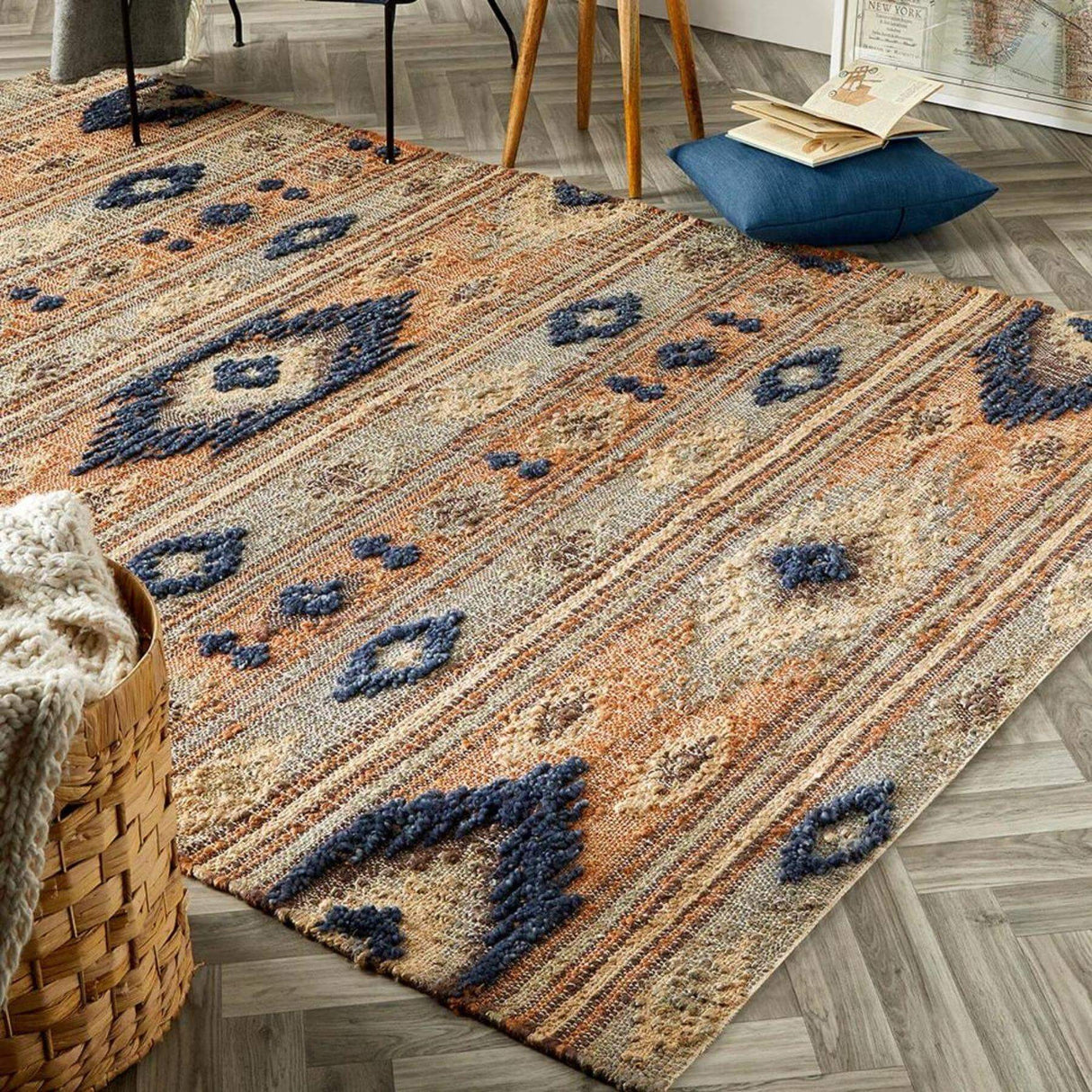 The Rugs Indio Multicolour Aztec Jute Rug