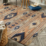 The Rugs Indio Multicolour Aztec Jute Rug