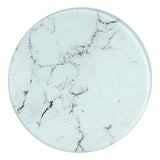 Rinkit Round Glass Chopping Board Marble - 30cm