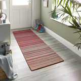The Rugs Fine Stripes Red Wool Rug – 100% Wool