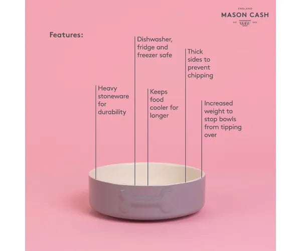 Mason Cash Colour Mix Dog Bowl, 15cm, Grey