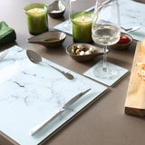 Rinkit Rectangle Glass Chopping Board Marble - 40cm x 30cm