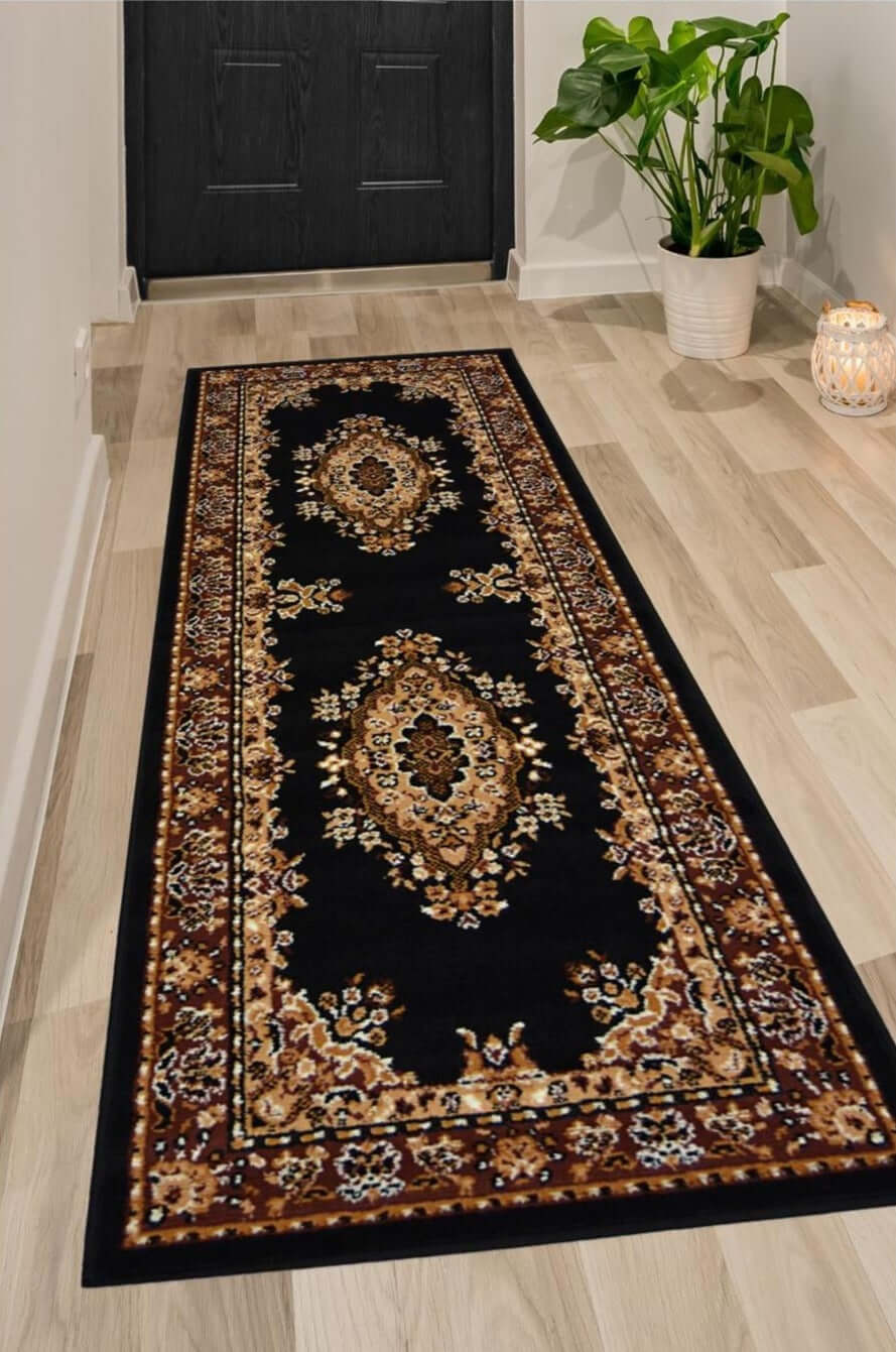 The Rugs Maestro Traditional Black Rug 4470 B11