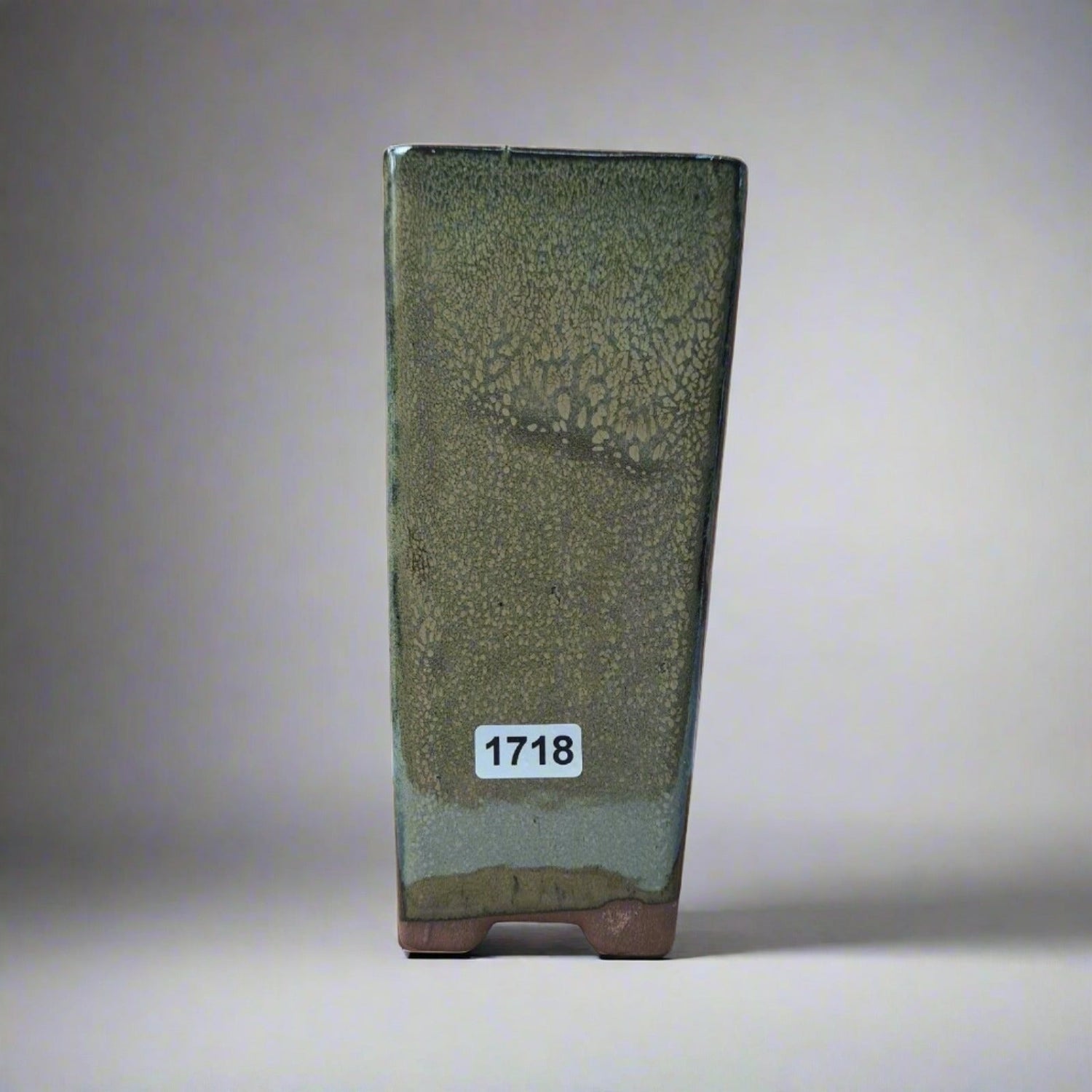 Yorkshire Bonsai Green Glazed Cascade Bonsai Pot - 7cm