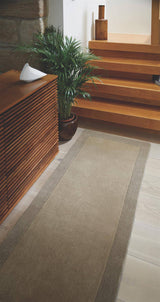 Bordered Taupe Wool Rug | The Rugs
