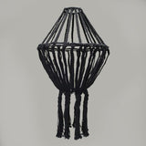 HatiNest Macrame Large Drop Chandelier - Black