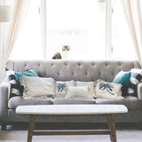 HatiNest Linen Handmade Cushion Cover 45x45cm with Fringe