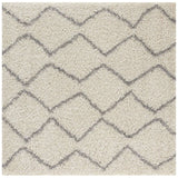 Moroccan Ivory Grey Shaggy Rug | 800