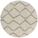 Moroccan Ivory Grey Shaggy Rug | 800
