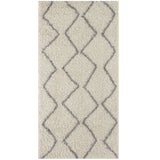 Moroccan Ivory Grey Shaggy Rug | 800