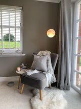 Pagazzi Cato Marble Glass and Chrome Floor Lamp - 150cm