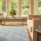 The Rugs Vienna Blue Geometric Rug