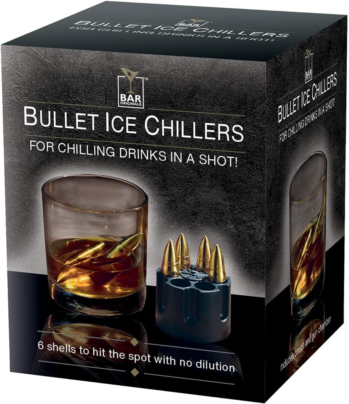 Jeray Bar Originale Bullet Ice Cubes Gold ( Pack Of 6 )