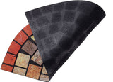 Nicoman Halfmoon Tile Barrier Doormat - Red Edge