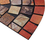 Nicoman Halfmoon Tile Barrier Doormat - Red Edge