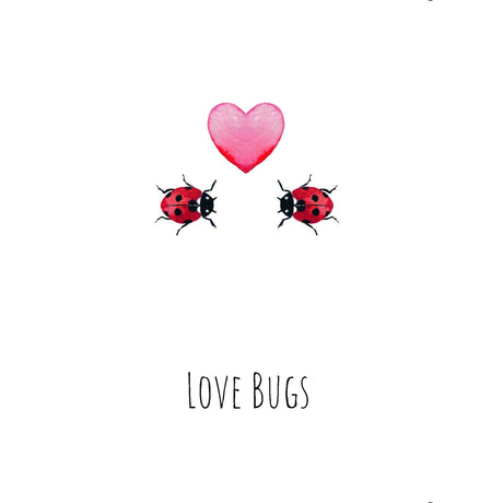 Love Bugs Watercolour Card | Katie Hipwell Design