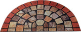Nicoman Halfmoon Tile Barrier Doormat - Red Edge