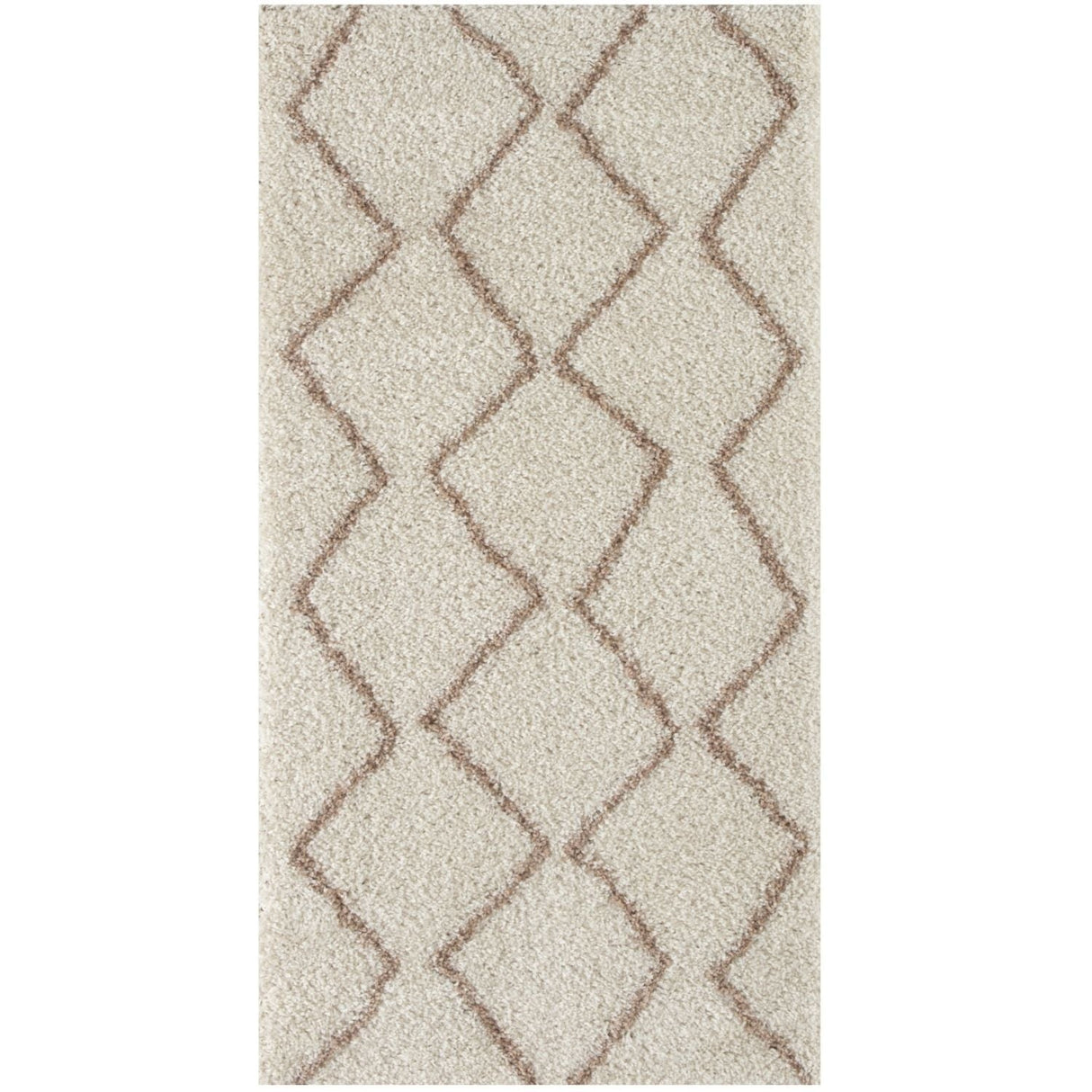 Moroccan Ivory Beige Shaggy Rug | 830