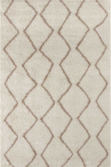 Moroccan Ivory Beige Shaggy Rug | 830