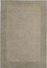 Bordered Taupe Wool Rug | The Rugs