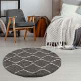 Moroccan Dark Grey Shaggy Rug 840 by The Rugs