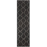 Moroccan Dark Grey Shaggy Rug 840 by The Rugs
