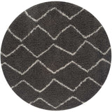 Moroccan Dark Grey Shaggy Rug 840 by The Rugs