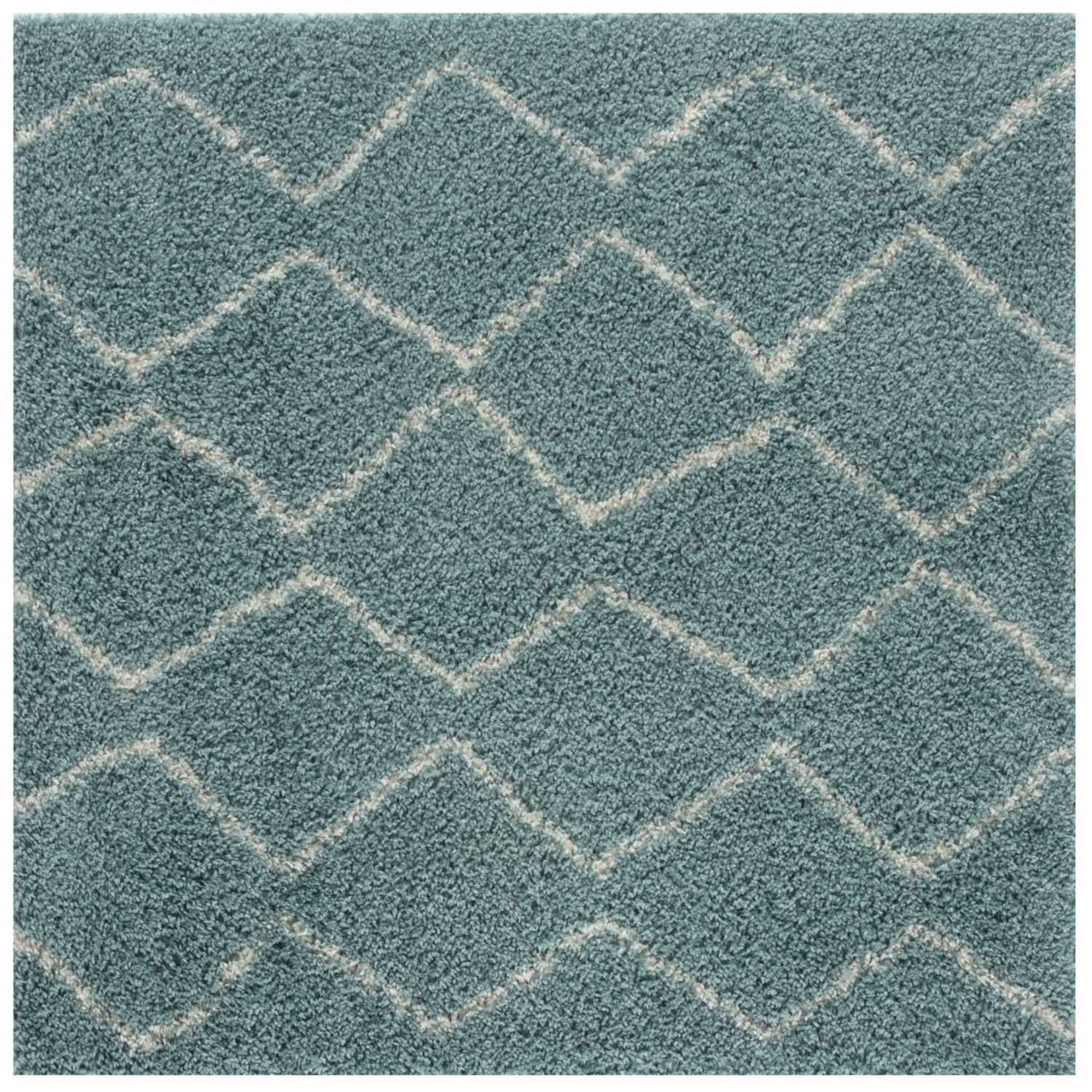 Moroccan Duck Egg Blue Shaggy Rug 850
