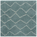 Moroccan Duck Egg Blue Shaggy Rug 850