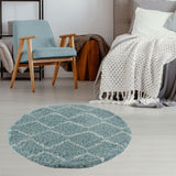 Moroccan Duck Egg Blue Shaggy Rug 850