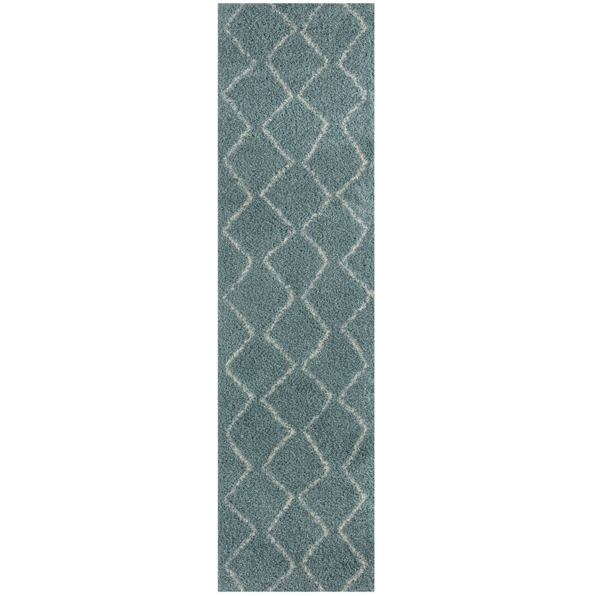 Moroccan Duck Egg Blue Shaggy Rug 850