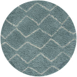 Moroccan Duck Egg Blue Shaggy Rug 850