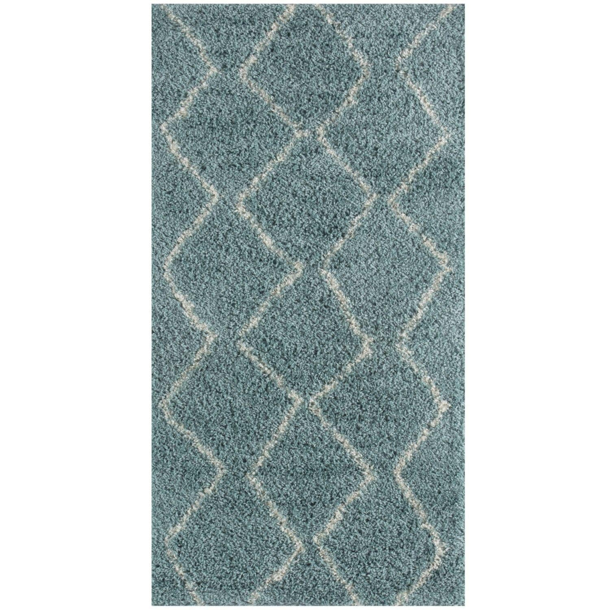 Moroccan Duck Egg Blue Shaggy Rug 850