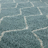 Moroccan Duck Egg Blue Shaggy Rug 850