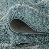 Moroccan Duck Egg Blue Shaggy Rug 850