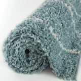 Moroccan Duck Egg Blue Shaggy Rug 850