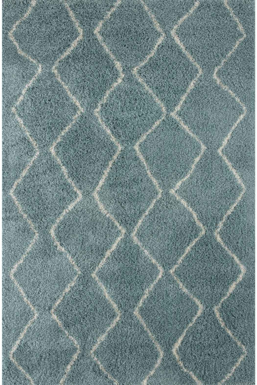 Moroccan Duck Egg Blue Shaggy Rug 850