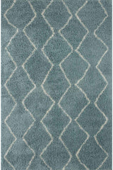 Moroccan Duck Egg Blue Shaggy Rug 850