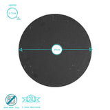 Rinkit Round Linea Slate Placemats & Coasters Dining Set Black - 12pc
