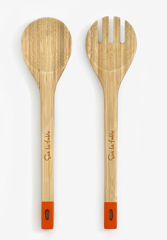Sur La Table Bamboo Salad Spoons