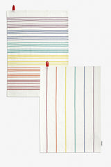 Sur La Table Multi Coloured Striped Tea Towels - Set of 2, 100% cotton