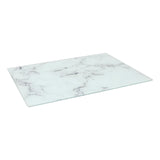 Rinkit Rectangle Glass Chopping Board Marble - 40cm x 30cm