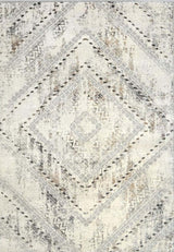 The Rugs Abstract Vintage Cream & Grey Rug D176A