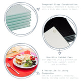 Rinkit Round Glass Coasters – Pack of Six