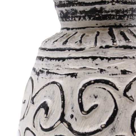 HatiNest Swirls Shaped Dry Flowers Vase - Cream